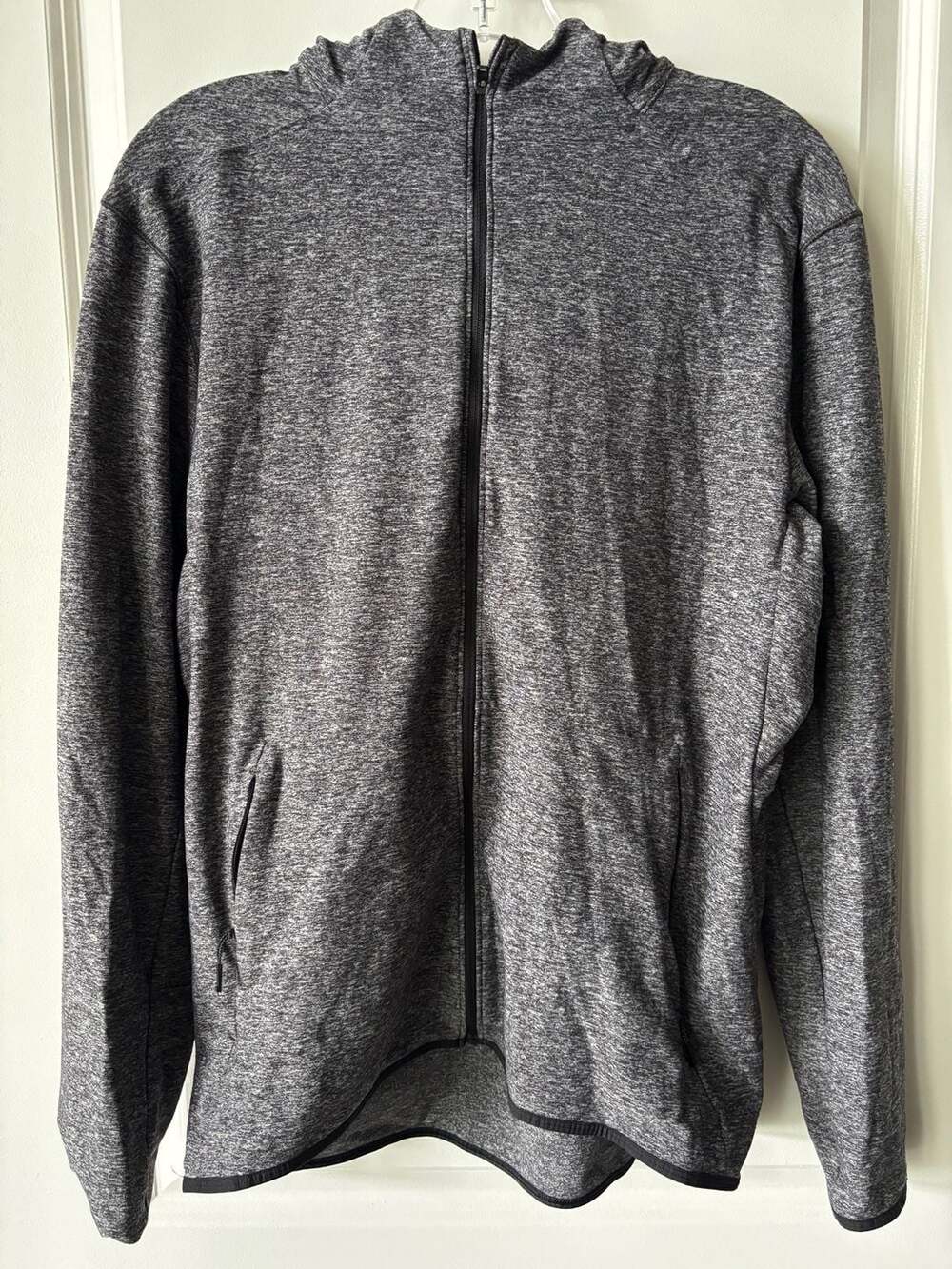 Lululemon Surge Warm Full Zip Jacket Grey Black Heathered Men's Size M